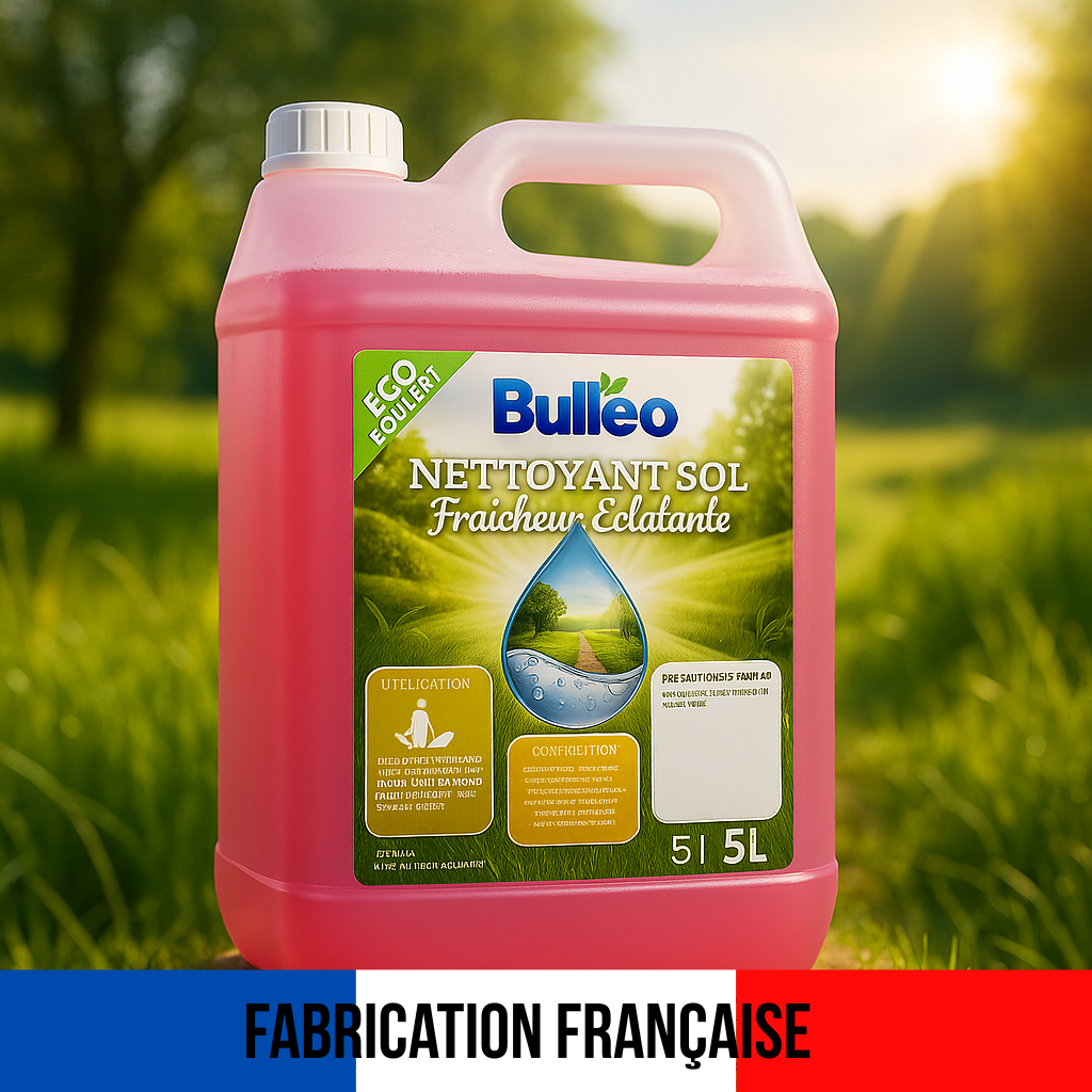 Nettoyant Sol Bulléo - Fraîcheur Éclatante – Parfum super intense type Lush - Un sol propre, brillant et délicatement parfumé