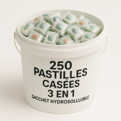 Pastilles Lave-Vaisselle 3 en 1 250 Tablettes cassées avec sachets Hydrosolubles