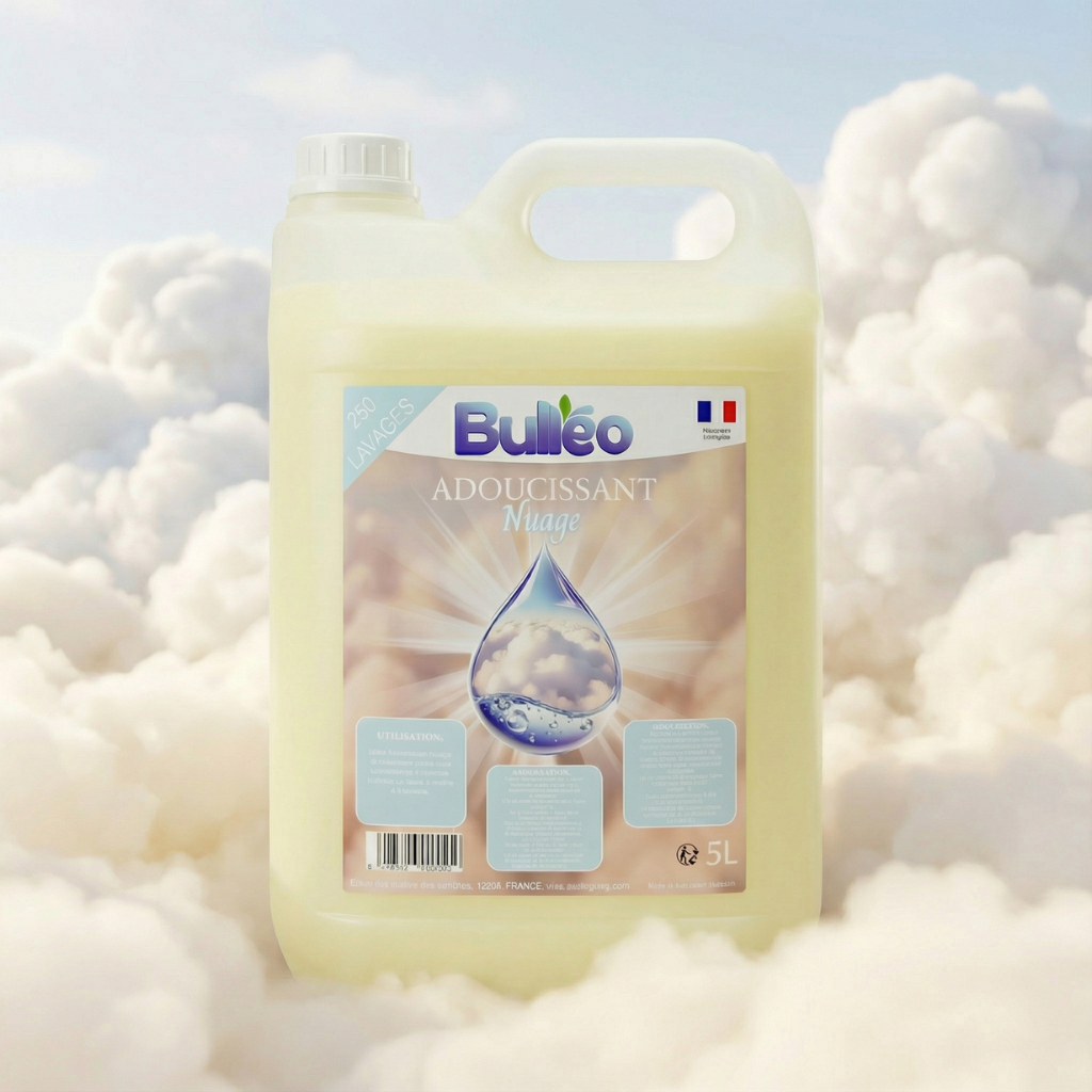 Adoucissant Nuage 5L – Ultra Concentré | 250 Lavages | Douceur Intense & Parfum Frais