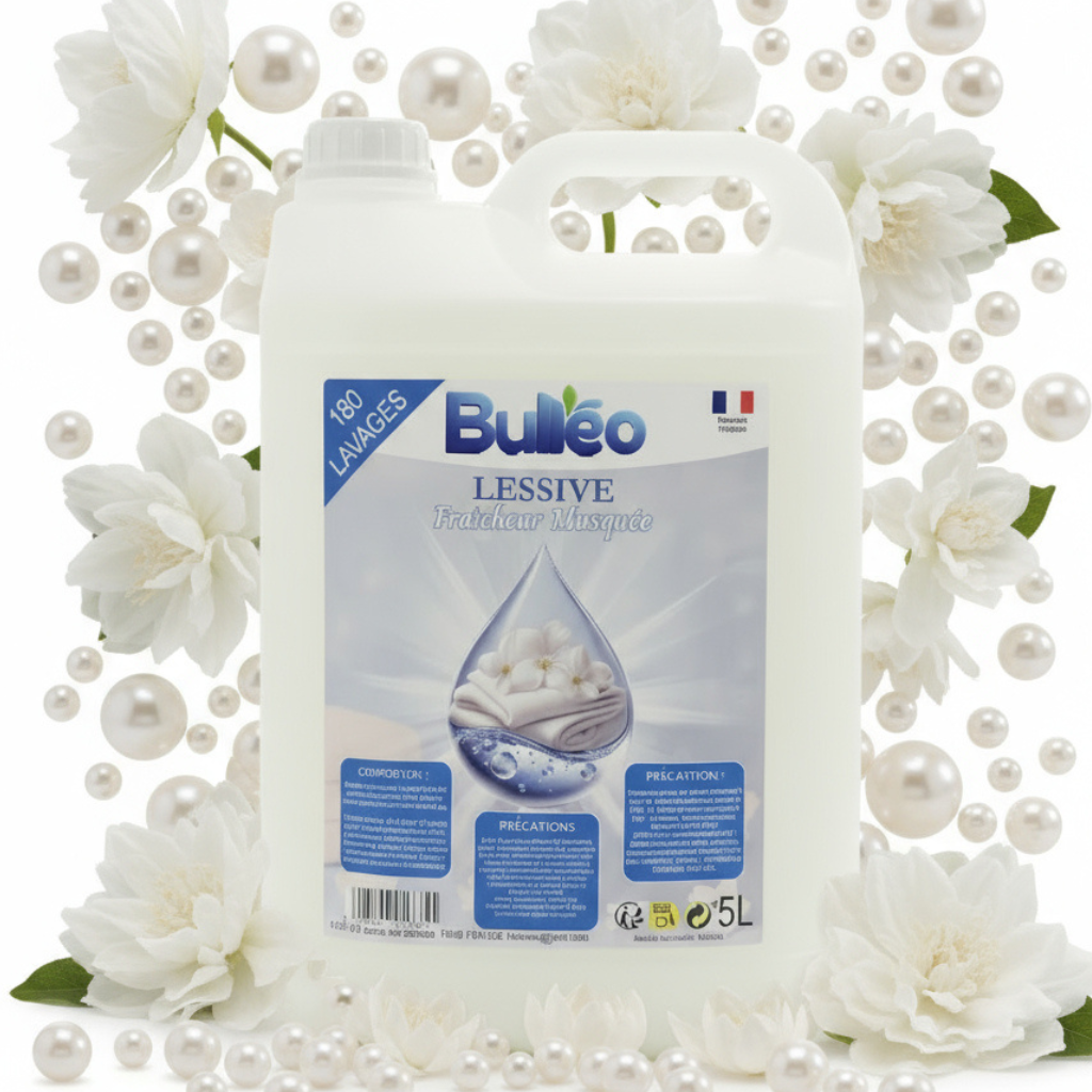 Lessive Bulleo Fraîcheur Musquée 5L – Parfum Intense & Propreté