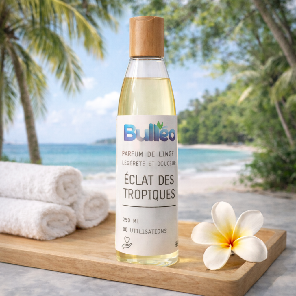 Parfum de Linge Monoï Bulléo – Éclat des Tropiques | Fraîcheur Exotique & Longue Tenue
